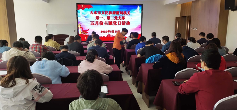 天水市文化和旅游局機關(guān)第一、第二黨支部開展主題黨日活動