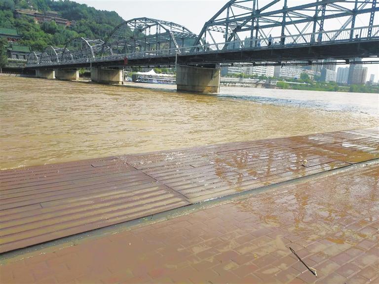 黃河蘭州段迎來(lái)今年入汛以來(lái)第二次較高水位