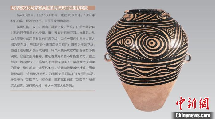 圖為“彩陶王”展板?！∨R夏州融媒體供圖