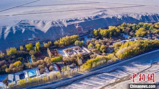 2022年11月，航拍深秋季節(jié)的莫高窟?！　⊥醣筱y 攝