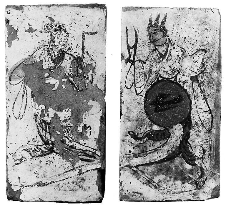 高臺(tái)縣博物館藏魏晉墓出土的女媧、伏羲畫像磚