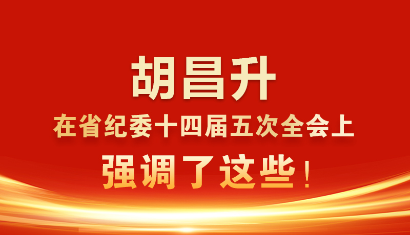 圖解|胡昌升在省紀委十四屆五次全會上強調了這些！