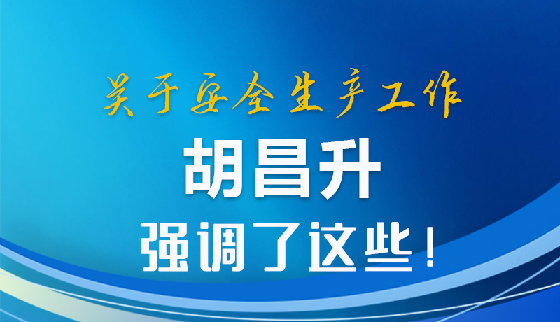 圖解|關(guān)于安全生產(chǎn)工作 胡昌升強(qiáng)調(diào)了這些！